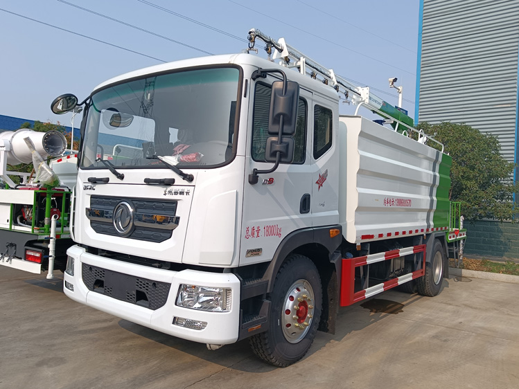 東風D9自動噴淋鐵路抑塵車-12噸自動感應噴灑_榆林12方抑塵灑水車_霧化感應噴淋車_煤炭降塵車